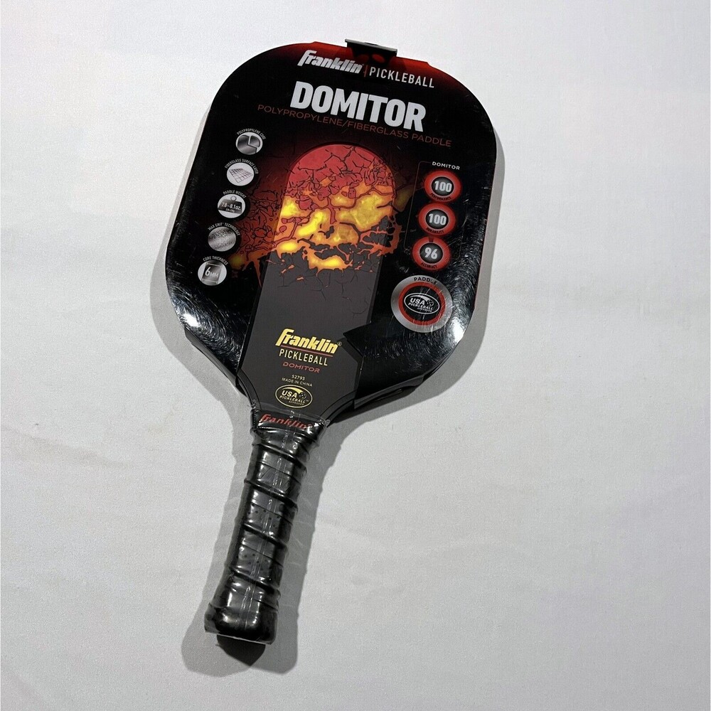Franklin Domitor Polypropylene Fiber Glass Pickleball 6MM Black Paddle NEW